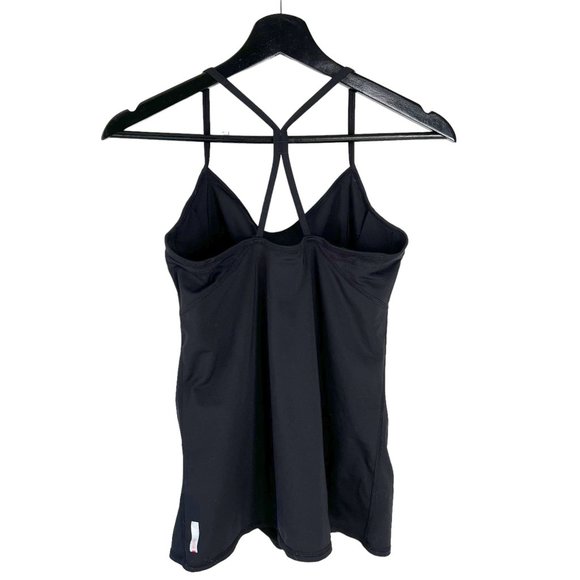 Zella Black Spaghetti Strap Racerback Ruched Long Top Small - Picture 4 of 8